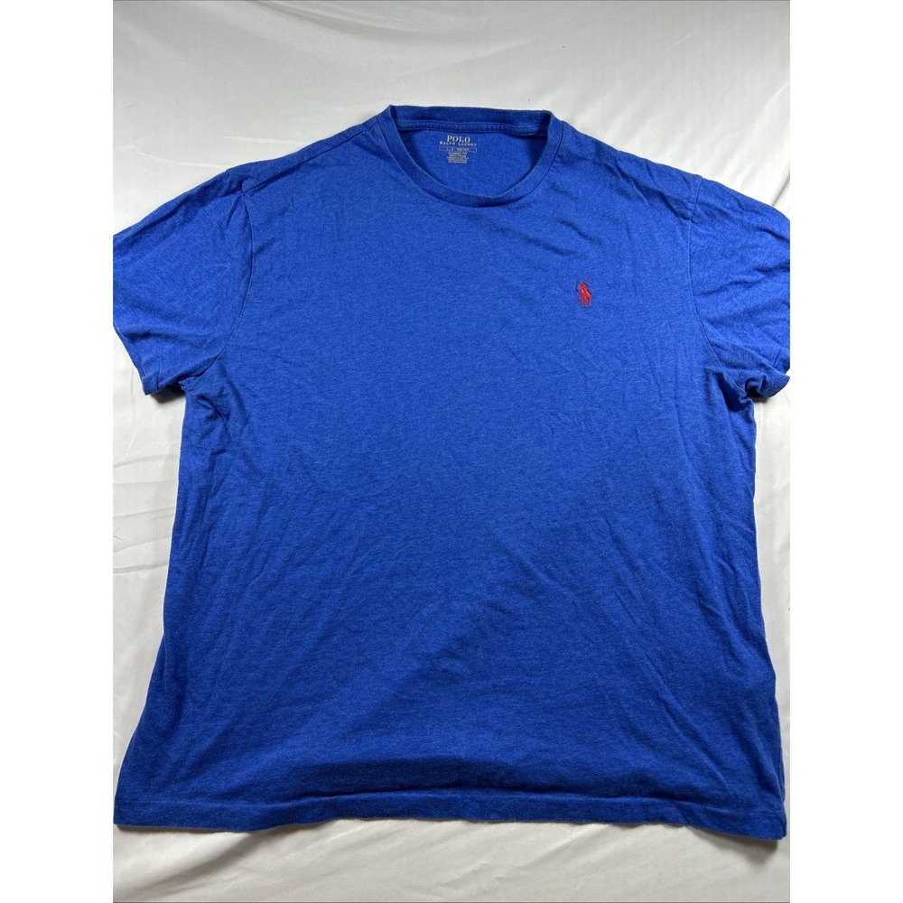 Polo Ralph Lauren Men’s Large Blue Classic Fit Short Sleeve Crew Neck Logo Tee